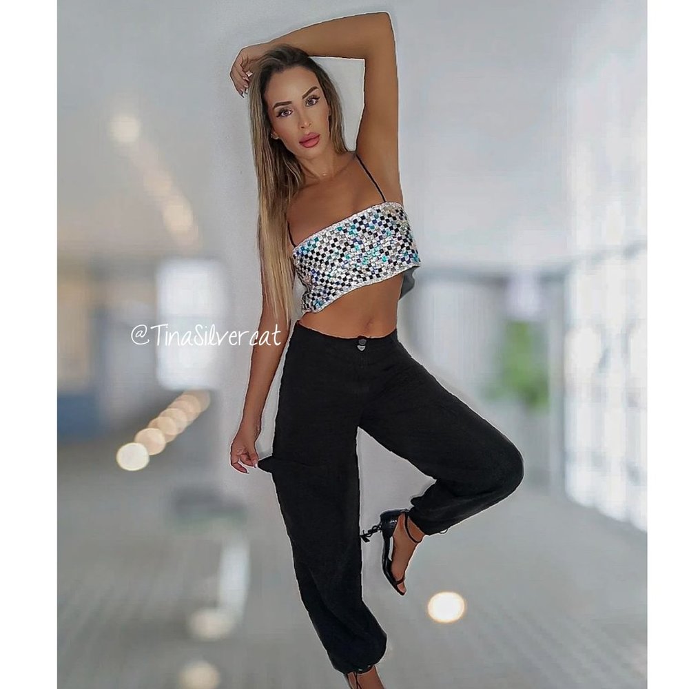 BLOGGER'S FAVE! Zara Shimmery Crop Top NWT - Picture 15 of 17